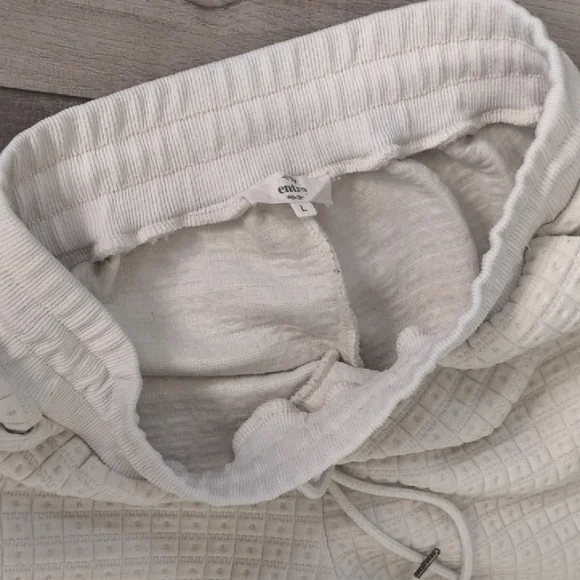 Entro Cream Textured Sweat Pants - Picture 3 of 7